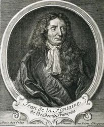 LA FONTAINE, Jean de (1621-1695). Englischer Schriftsteller. Radierung