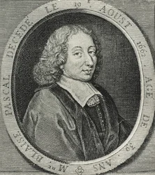 PASCAL, Blaise (1623-1662). Französischer Mathematiker, Physiker und Philosoph. Gravur