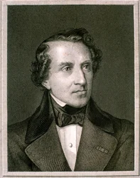 Porträt von Giacomo Mayerbeer (Radierung)