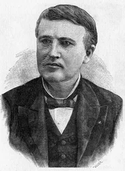 Porträt von Thomas Alva Edison, amerikanischer Erfinder