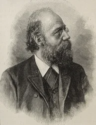 Heinrich Rickert (1863-1936). Deutscher Philosoph, einer der führenden Neukantianer. Gravur