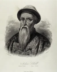 SCHALL VON BELL, Adam (1591-1661). Deutscher Jesuit und Astronom. Er verbrachte den Großteil seines Lebens als Missionar in China und wurde Berater des Shunzhi-Kaisers der Qing-Dynastie. Gravur.
