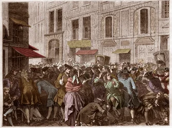 Die Rue Quincampoix zur Zeit des Systems von John Law