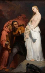 Marguerite hält ihr totes Kind, um 1846