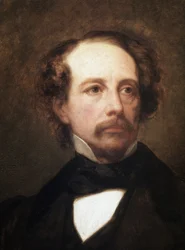 Porträt von Charles Dickens, britischer Schriftsteller (Detail)