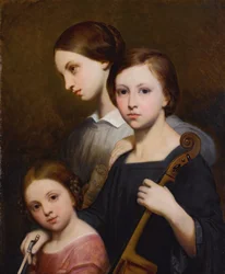 Porträt von René, Cécile und Louise Franchomme