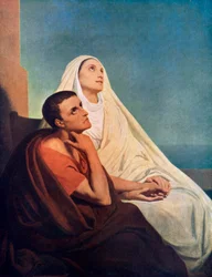 Der heilige Augustinus mit seiner Mutter, der heiligen Monika, 1855, 1926