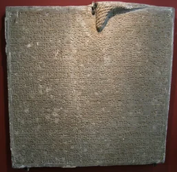 Beschriftete Platte aus dem Palast von Sargon II in Dur-Sharrukin, Khorsabad, 8. Jahrhundert v. Chr.