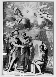 Der Turm von Babel - La Tour de Babel - in „Turris Babel“ von Athanasi Kircheri, Amsterdam