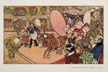 Zirkus und der Esel Pinocchio, Illustration aus Pinocchio