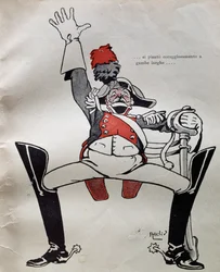 Polizist in voller Uniform, aus Die Abenteuer des Pinocchio von Carlo Collodi, Italien