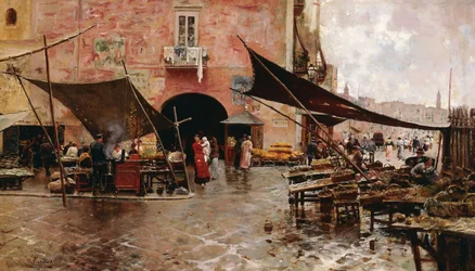 Ein Marktplatz in Messina