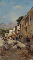 Frau mit Truthähnen