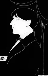 Selbstporträt von Aubrey Vincent Beardsley (1872-1898) englischer Schriftsteller und Illustrator