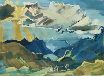 Balmalp mit Schächental und Uri Rotstock, 1927-28