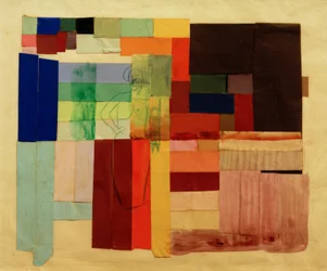 Abstrakte Komposition mit Frau