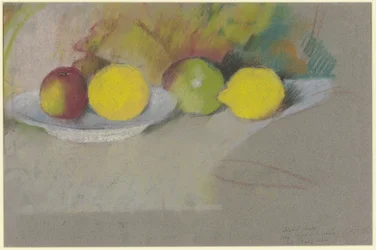 Äpfel und Zitronen, ca. 1909-10 (Pastell auf Papier)