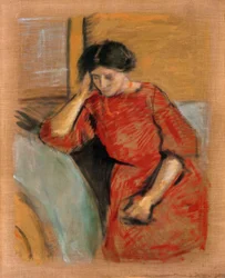 Elisabeth im roten Kleid
