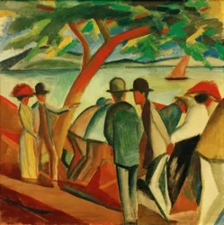 Spaziergänger am See