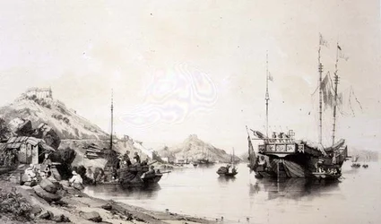 Die Küste von Macao bei Flut, Tafel 12 aus 