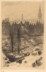 Amsterdam von Victoria Hotel aus gesehen