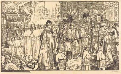 Fronleichnamsprozession in Nantes