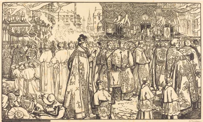 Fronleichnamsprozession in Nantes Procession de la Fete Dieu a Nantes, 1901
