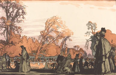 Teich in den Tuilerien Le bassin des Tuileries, 1898