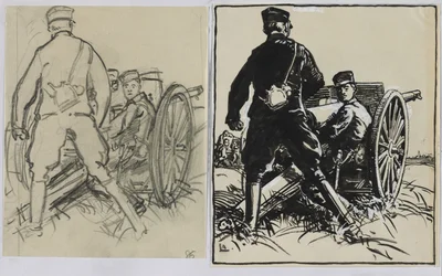 Belgische Artilleristen, 1914
