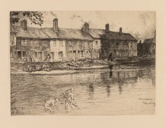 Auguste Lepère: Der Teich in der Wiese bei Crèvecoeur (Picardie)