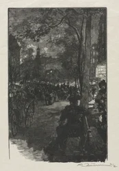 Boulevard Montmartre, Abend, 1890