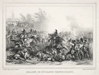 Album pour 1833: Charge de Hussards Républicains, 1832