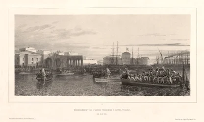 Landung der französischen Armee in Civita-Vecchia, 25. April 1849