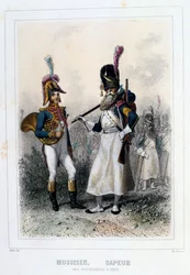 Musiker und Pionier der Grenadiere-à-Pied, 1859