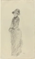 Stehende junge Frau