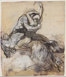 Kentaur, der einen jungen Mann entführt