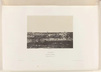 Gezicht op Jeruzalem, met de ommuring van de tempel