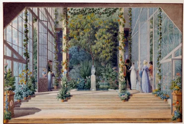 Ein Besuch im warmen Gewächshaus des Schlosses von Malmaison