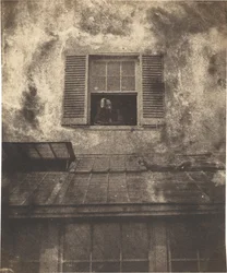 Auguste Vacquerie am Fenster, Marine Terrace, um 1853 (Foto)