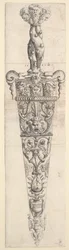 Entwurf für einen Dolch und eine Scheide, 1543