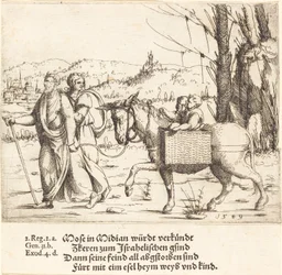 Moses kehrt aus Midian nach Ägypten zurück
