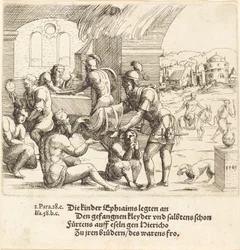 Die Männer von Ephraim kümmern sich um ihre Gefangenen und bringen sie nach Jericho zurück, 1549