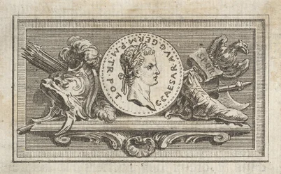 Medaille mit Porträt von Caligula im 6. Buch, aus Tibère ou les six premi..., veröffentlicht 1768