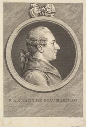 Porträt von P. A. Caron de Beaumarchais, 1773