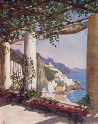Amalfi von der Terrasse des Cappucini Hotels, Herbst