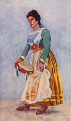 Tarantella-Tänzerin in Sorrento