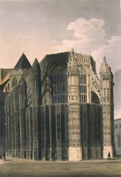 Die Kapelle von Heinrich VII. mit zwei renovierten Spitzen, Platte 4 aus 