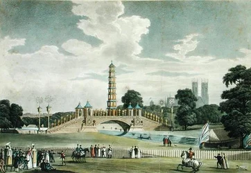 Ansicht der Brücke und Pagode, St. James