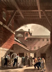 Wassermaschine im Cold Bath Fields Gefängnis, London, 1808