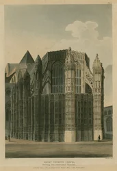 Henry Seventh Chapel, Westminster Abbey, London, zeigt zwei renovierte Spitzen